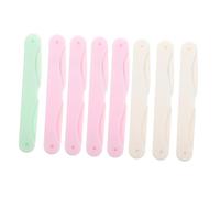 TOGEVAL 8 Pièces Rasoirs à Sourcils Acier Inoxydable Pliables avec Peigne Trimmers Pratiques et Hommes Compacte pour Voyage et Usage