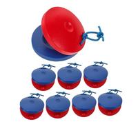 TOGEVAL 8 Pièces Wooden Finger Castanets For Natural Wood Hand Percussion Instruments Ergonomic Design For Early Music Education And Family Fun