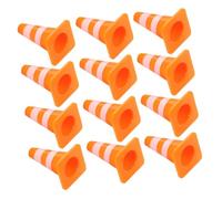 TOGEVAL 80 pièces Lot de Mini Cônes de Signalisation Plastique pour Garçon Fille Jouets Éducatifs de Circulation et Construction Accessoires Apprentissage Sécurité Routière pour Jeux