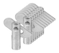 TOGEVAL 8pcs Goupilles Fixes D'échafaudage Galvanisées Argentées, Accessoires de Fixation pour Échafaudage Sécurité et Performance Solide, Usage Extérieur