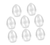 TOGEVAL 8pièces Boîtes Transparentes Plastique pour Œufs De Pâques Ornements Remplissables pour Décoration De Fête Et Stockage De Bonbons