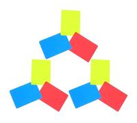 TOGEVAL 9 Pièces Cartes Arbitre Football PVC Épaisses Rouge Jaune Bleu Résistantes Impact Ensemble Professionnel pour Compétitions Sportives et Juges