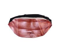 TOGEVAL À Ceinture Original Simili avec Design Humoristique De Ventre De Voyage Pratique pour Hommes Et Femmes Poche De Rangement Sécurisée pour Accessoires Quotidiens
