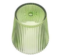 TOGEVAL Abat-Jour en Verre Côtelé Vert Rayé Petit Modèle 13 CM X 12 CM Remplacement pour Lampe de Bureau à Suspendre et Lampe de Table Éclairage Décoratif pour Salon et Chambre