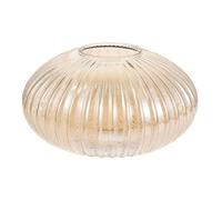 TOGEVAL Abat-jour en Verre Suspendu Vintage 250 X 150 Mm, Lampe à Suspendre en Verre Côtelé Orange Ambré, Abat-jour de Remplacement pour Lustre et Lampe Salle à Manger