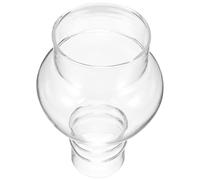 TOGEVAL Abat-Jour Rond en Verre Transparent pour Lampe à Huile Cheminée Résistante Haute Température Petit Abat-Jour de Remplacement 38 Trous pour Lampe Pétrole Rétro Accessoire Déco