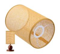 TOGEVAL Abat-jour unique en rotin pour lampadaire E27 - Lumière douce et élément de décoration pour hall d'entrée et couloir, style créatif et forme tissée
