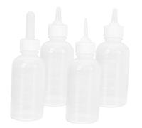 TOGEVAL Accessoires pour Animaux De Compagnie Lot De 4 Biberons Dallaitement pour Chats Et Chiens 120 ML Réutilisables Et Faciles À Utiliser pour Les Nourrices Danimaux Domestiques