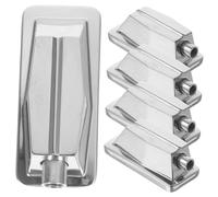 TOGEVAL Accessoires pour Caisse Claire Crochet de Tambour Solide en Métal Argenté 5 Pièces Remplacement Oreille de Tambour Snare Drum pour Batterie Jazz