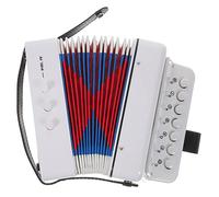 TOGEVAL Accordéon Garçon Fille Touches Blanc Musical Éducatif Abs Design Mignon pour Développer Créativité et Talents Musicaux et Filles