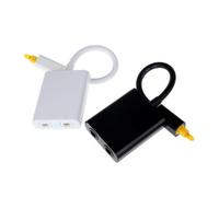TOGEVAL Adaptateur Optique Audio Splitter Numérique Entrée vers Sorties Convertisseur Audio Diviseur Optique Blanc Adaptateur Spdif Professionnel Simultanée