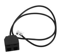 TOGEVAL Adaptateur PC Câble Téléphonique Répartiteur Doubleur Prise Téléphonique Noir pour Liaison Simultanée de Deux Appareils