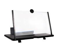 TOGEVAL Amplificateur D’Écran de Téléphone Portable 12 Pouces Noir Support Extractible pour Agrandisseur D’Écran HD Loupe Créative pour Films Vidéos et Cours en Ligne