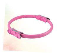 TOGEVAL Anneau Yoga Antidérapant avec Poignée Confortable Entraînement Musculation et Posture Tonification Cuisses Bras Outil Fitness pour Femmes Cercle Extensible Rose