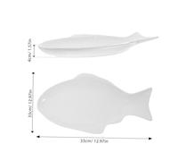 TOGEVAL Assiette Céramique Créative Forme de Poisson Plat de Service pour Snacks et Stockage Unique pour Restaurant et Dîner à