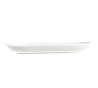 TOGEVAL Assiette Ovale Céramique Plat de Service Résistant Au Four pour Steak Poisson Vapeur Fruits Snacks et Desserts pour Maison Réceptions