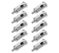 TOGEVAL Attache pour câble d'éclairage en acier inoxydable argenté, lot de 10, ajustable, conçu pour installations d'éclairage et cordes suspendues, usage en signalisation verticale