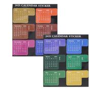 TOGEVAL Autocollants Index Mensuels pour Planificateur Multi-fonctions Adhésifs Marque-pages pour Organiseur Familial Calendrier Portable pour Bureau et École Mois