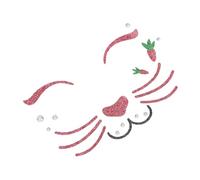 TOGEVAL Autocollants Visage De Lapin De Pâques Taille Standard Éclat Maquillage Fête Costume Festif