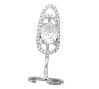 TOGEVAL Bague Décorative Éblouissante Avec Strass Bague Ouverte Pour Femme Accessoire Pour Nail Art Et Occasions Spéciales