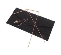 TOGEVAL Baguette Sourcier Laiton avec Pendule Kit Radiesthésie Portable Léger pour Chasse Aux Fantômes Détection Eau et Trésors Pochette Feutre Incluse