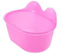 TOGEVAL Bain pour Oiseaux Bassin Ovale Antichoc pour Perroquets et Perruches Accessoire Pratique pour Cage et Bain Oiseaux