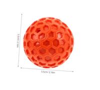 TOGEVAL Balle à Sifflet pour Chien Caoutchouc et Souple à Mâcher Antistress pour Chiots et Races Design Nid Abeille pour Jeux de Intérieur et Extérieur Petite