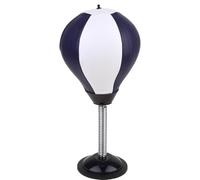 TOGEVAL Balle de Boxe à Ventouse Bleu et Blanc pour Bureau Balle de Boxe Verticale Anti-Stress Pompe Gonflable Rouge Exercice Coordination Œil-Main Soulagement du Stress au Travail