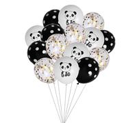 TOGEVAL Ballons Panda en Latex à Motif Animaux Paillettes Dorées pour Fêtes et Événements Spéciaux, Ensemble de 15 Ballons