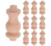 TOGEVAL Balustres D'escalier en Bois Massif 10 Pcs, Colonnes Romaines Décoratives 4 X 1,8 Cm, Balustres Intérieurs pour Rampe D'escalier et Petits Garde-Corps, Accessoires Décoratifs