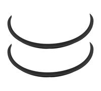 TOGEVAL Bande Adhésive de Protection D’Aile de Voiture 3D en Fibre de Carbone Noire Paire de 2 Autocollants Anti-Rayures pour Passage de Roue Accessoires Universels pour Protection