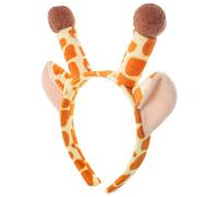 TOGEVAL Bandeau Cosplay Girafe en Peluche Serrage-Tête Bois de Cerf, Accessoires Cheveux pour Fille Lors de Séances Photo et Soirées
