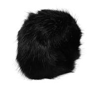 TOGEVAL Bandeau en Fausse Fourrure Noire à Poils Longs Bonnet Cache-Oreilles Chaud d'Hiver pour Femme et Fille Serrage-Tête Épais et Doux Ski Randonnée et Activités Extérieures Froides