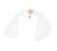 TOGEVAL Bandeau en Métal Doré Plumage D’Ailes D’Ange Accessoire de Coiffure Élégant pour Mariée Couvre-Chef Photo pour Mariage Soirée et Défilé Accessoire Cheveux Unique et Raffiné