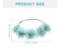 TOGEVAL Bandeau Lumineux LED Couronne de Fleurs Hawaïenne pour Fête Luau Accessoire Cheveux Femme Décoratif et Carnaval et Festival