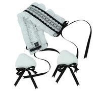 TOGEVAL Bandeau Oreilles De Chat Dentelle Noir Serrage- Lolita Féminin Style Cosplay Fête Adorable