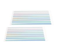 TOGEVAL Bandes Adhésives pour Cahier Pet Transparent, Onglets de Lecture Autocollants Bleus à Vague, Extra-fins Longs, 2 Jeux pour Marquage et Annotation, Fournitures de Bureau Pratiques