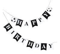 TOGEVAL Bannière de Football pour Décoration de Fête Guirlande de Fanions Papier pour Anniversaire Thématique de Football