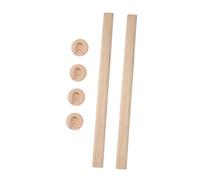 TOGEVAL Barre Transversale en Bois Massif pour Penderie, Solide Bavures, pour Armoire de Chambre, Lot de 2 Pièces Résistantes et Solide