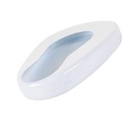 TOGEVAL Bassin de Lit Portable et Forme Profilée en Émail Design Simple Pratique et Confortable pour Patients Alités et Personnes Âgées pour Usage à Domicile