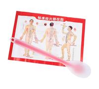 TOGEVAL Bâton de Massage Corporel en Silicone Rouge 38 Cm Schéma Méridien - Ensemble Outil Tapotement, Bâton de Frappe Musculaire Flexible pour Soin du Corps, Détente Musculaire
