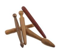 TOGEVAL Bâtons de Massage en Bois Lot de 5, Outil D’acupression pour Pieds et Corps, Bâtonnet de Réflexologie Plantaire Naturel, Stimulation Précise des Points de Pression,