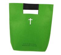 TOGEVAL Bible Carrying Case Large Capacity Felt Tote With PU Handle Cross Design Church Study Bag Shopping Handbag For Travel And Daily Use