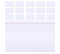 TOGEVAL Blocs-notes 200 Pcs Fiches Lignées Blanches Format 200g Papier Lisse pour Études Scolaires Bureau Prise de Notes et Révisions Étudiants