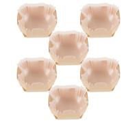 TOGEVAL Bois 6 Pièces avec Moules en Papier Blanc, Petits Moules Cuisson, Porte Multifonction pour Pâtisserie Cuisine Maison