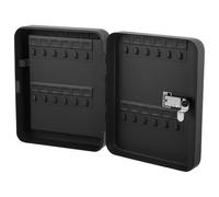 TOGEVAL Boîte à Clés Murale Verrouillée 48 Emplacements Armoire de Sécurité pour Clés Maison et Bureau Rangement Compact en Métal Noir Code Organiseur Sécurisé