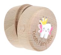 TOGEVAL Boîte à Dents de Lait Sculptée Coffret Souvenir Garçon Fille Capacité pour Conserver Premières Dents Cadeau Pratique pour Moments Précieux