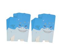 TOGEVAL Boîte à Dragées en Carton Bleu Requin 25 Pièces - Coffret Présent Bébé Shower, Boîtes à Bonbons Décoratives pour Fête Prénatale et Anniversaire Garçon et Filles