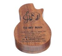 TOGEVAL Boîte à Médiators Bois pour Guitare Support Pratique pour Stockage de Médiators pour Musiciens Voyage Design Créatif et Compact Remplacez Votre Ancienne Boîte de Rangement