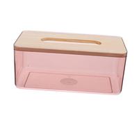 TOGEVAL Boîte à Mouchoirs Multifonctionnelle avec Couvercle en Bois Rangement Moderne pour Serviettes Papier Support Transparent pour Chambre et Bureau Facile à Utiliser